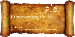 Pissenberger Bella névjegykártya
